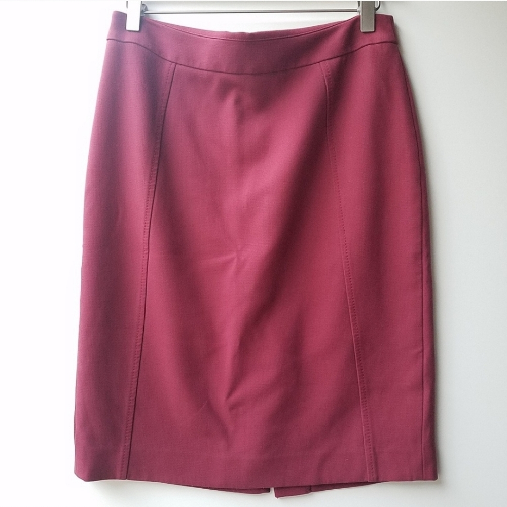 Halogen Burgundy Pencil skirt size Small